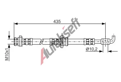 BOSCH Brzdov hadice - 435 mm BO 1987476911, 1 987 476 911