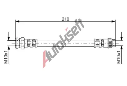 BOSCH Brzdov hadice - 210 mm BO 1987476913, 1 987 476 913