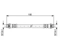 BOSCH Brzdov hadice - 188 mm BO 1987476917, 1 987 476 917