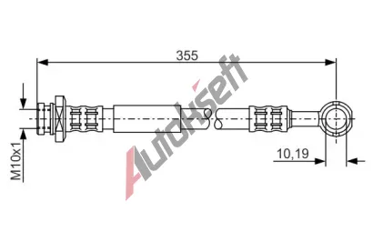 BOSCH Brzdov hadice - 355 mm BO 1987476933, 1 987 476 933