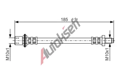 BOSCH Brzdov hadice - 185 mm BO 1987476939, 1 987 476 939