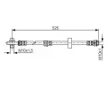 BOSCH Brzdov hadice - 525 mm BO 1987476945, 1 987 476 945