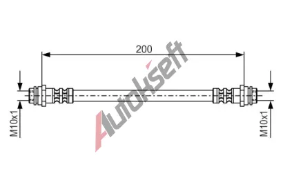 BOSCH Brzdov hadice - 180 mm BO 1987476946, 1 987 476 946