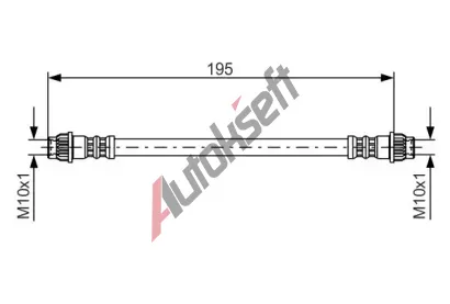 BOSCH Brzdov hadice - 195 mm BO 1987476956, 1 987 476 956