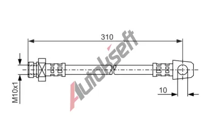 BOSCH Brzdov hadice - 310 mm BO 1987476957, 1 987 476 957