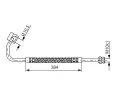 BOSCH Brzdov hadice - 384 mm BO 1987476983, 1 987 476 983