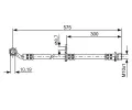 BOSCH Brzdov hadice - 575 mm BO 1987476986, 1 987 476 986