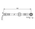 BOSCH Brzdov hadice - 582 mm BO 1987476991, 1 987 476 991