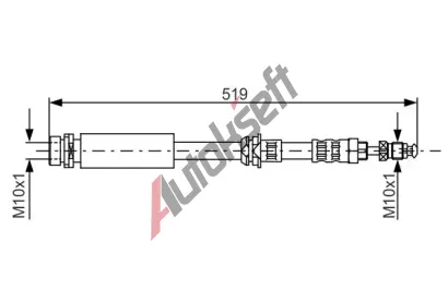 BOSCH Brzdov hadice - 519 mm BO 1987476993, 1 987 476 993