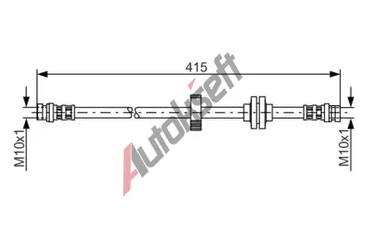 BOSCH Brzdov� hadice - 415 mm BO 1987476999, 1 987 476 999