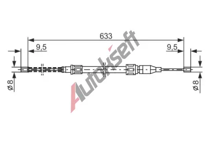 BOSCH Tan lanko - parkovac brzda BO 1987477043, 1 987 477 043