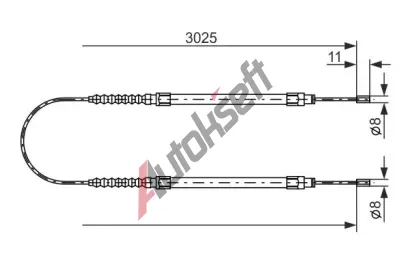 BOSCH Tan lanko - parkovac brzda BO 1987477113, 1 987 477 113