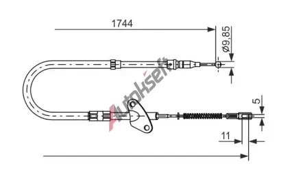 BOSCH Ta�n� lanko - parkovac� brzda BO 1987477121, 1 987 477 121