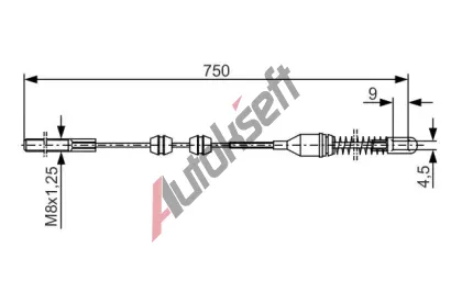 BOSCH Tan lanko - parkovac brzda BO 1987477140, 1 987 477 140