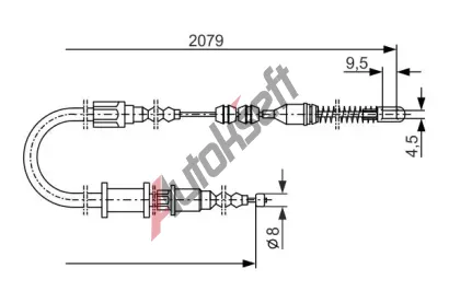 BOSCH Tan lanko - parkovac brzda BO 1987477141, 1 987 477 141