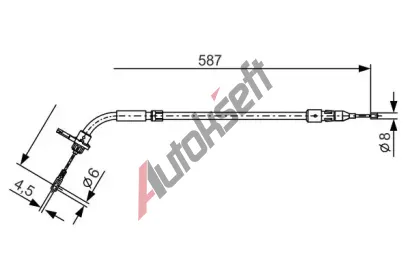 BOSCH Tan lanko - parkovac brzda BO 1987477224, 1 987 477 224