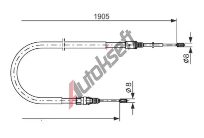 BOSCH Tan lanko - parkovac brzda BO 1987477237, 1 987 477 237