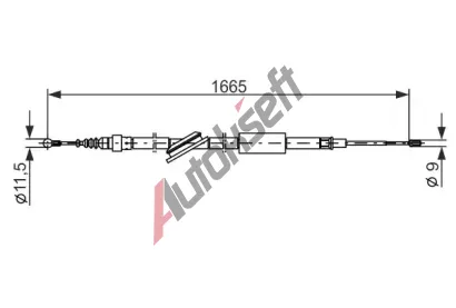 BOSCH Tažné lanko - parkovací brzda BO 1987477249, 1 987 477 249  BOSCH Tažné lanko - parkovací brzda BO 1987477249, 1 987 477 249