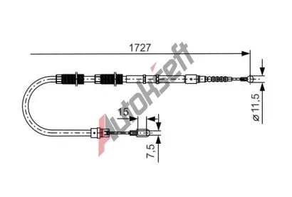 BOSCH Tan lanko - parkovac brzda BO 1987477259, 1 987 477 259