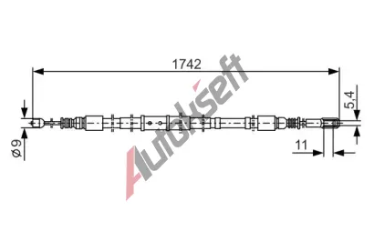 BOSCH Tan lanko - parkovac brzda BO 1987477305, 1 987 477 305