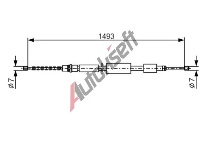 BOSCH Tan lanko - parkovac brzda BO 1987477323, 1 987 477 323