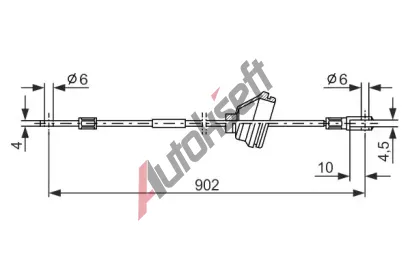 BOSCH Tan lanko - parkovac brzda BO 1987477349, 1 987 477 349