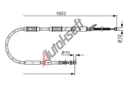 BOSCH Tan lanko - parkovac brzda BO 1987477409, 1987477409