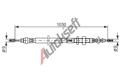 BOSCH Tan lanko - parkovac brzda BO 1987477491, 1987477491