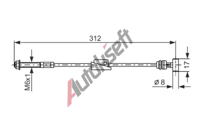 BOSCH Tan lanko - parkovac brzda BO 1987477517, 1 987 477 517