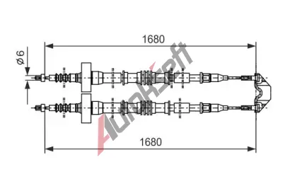 BOSCH Tan lanko - parkovac brzda BO 1987477528, 1987477528