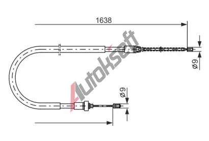 BOSCH Tan lanko - parkovac brzda BO 1987477586, 1987477586