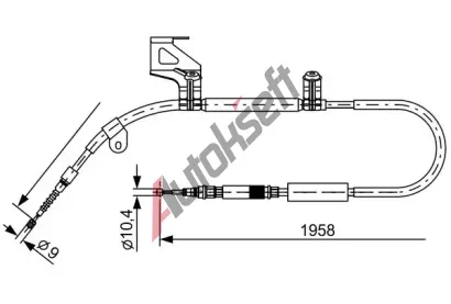 BOSCH Tan lanko - parkovac brzda BO 1987477603, 1987477603