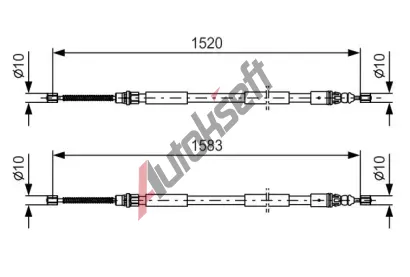 BOSCH Tan lanko - parkovac brzda BO 1987477616, 1987477616