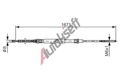 BOSCH Tan lanko - parkovac brzda BO 1987477626, 1987477626