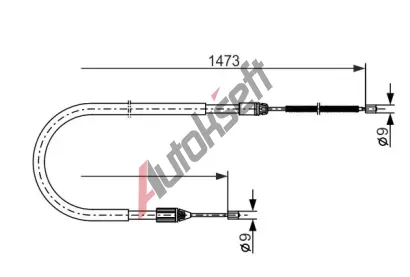 BOSCH Tan lanko - parkovac brzda BO 1987477636, 1987477636