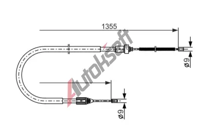 BOSCH Tan lanko - parkovac brzda BO 1987477644, 1987477644