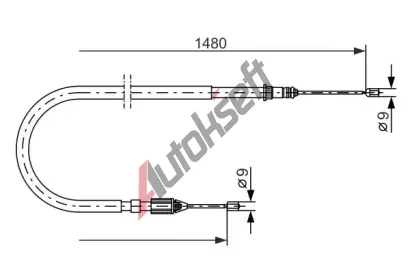 BOSCH Tan lanko - parkovac brzda BO 1987477653, 1987477653