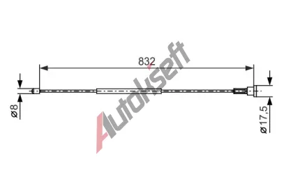 BOSCH Tan lanko - parkovac brzda BO 1987477661, 1987477661