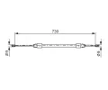 BOSCH Tan lanko - parkovac brzda BO 1987477691, 1987477691