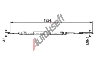 BOSCH Tan lanko - parkovac brzda BO 1987477693, 1987477693