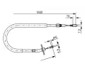 BOSCH Tažné lanko - parkovací brzda BO 1987477702, 1 987 477 702