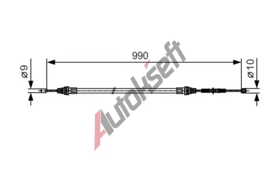 BOSCH Tan lanko - parkovac brzda BO 1987477751, 1 987 477 751