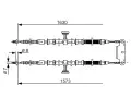 BOSCH Tan lanko - parkovac brzda BO 1987477763, 1987477763