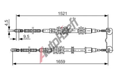 BOSCH Tan lanko - parkovac brzda BO 1987477769, 1 987 477 769