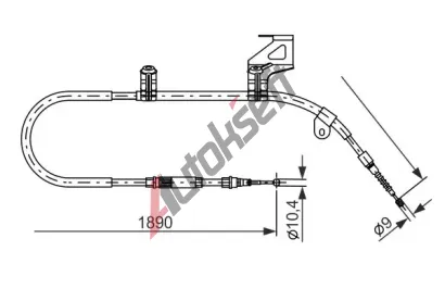 BOSCH Tan lanko - parkovac brzda BO 1987477804, 1 987 477 804