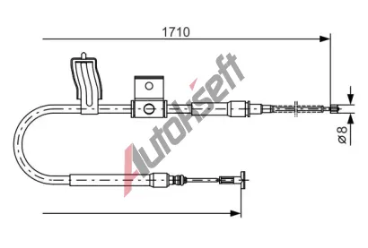 BOSCH Ta�n� lanko - parkovac� brzda BO 1987477829, 1 987 477 829