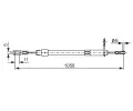 BOSCH Tan lanko - parkovac brzda BO 1987477849, 1 987 477 849