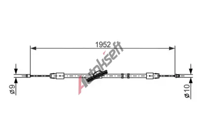 BOSCH Tažné lanko - parkovací brzda BO 1987477851, 1 987 477 851 BOSCH Tažné lanko - parkovací brzda BO 1987477851, 1 987 477 851