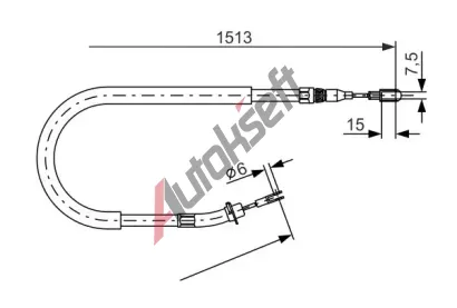 BOSCH Tan lanko - parkovac brzda BO 1987477852, 1 987 477 852