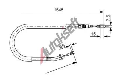 BOSCH Tan lanko - parkovac brzda BO 1987477857, 1 987 477 857